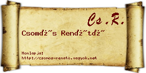 Csomós Renátó névjegykártya