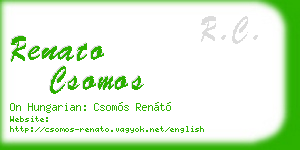 renato csomos business card